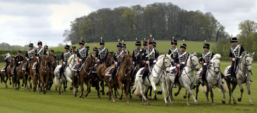 The canter past of The Light Cavalry